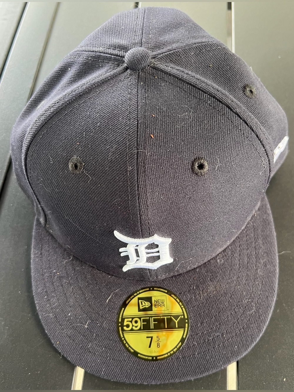 New Era Detroit Tigers MLB AC Perf 59FIFTY Fitted Hat Navy Size 7 5/8